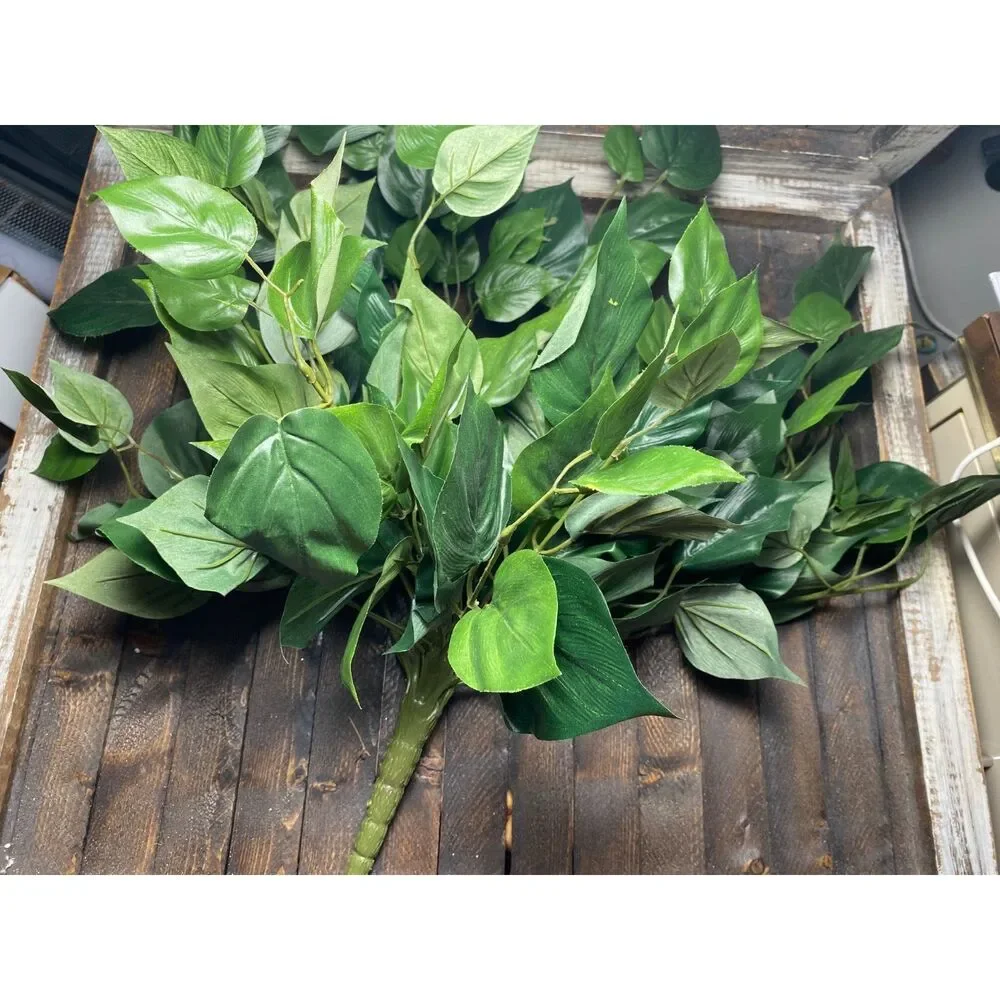 Artificial Greenery Foliage Bush Green Leaves Home Decor Plant Bouquet